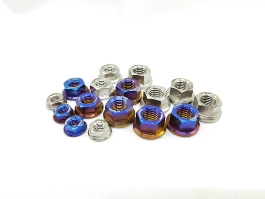 DIN6923 Titanium Hexagon Nut With Flange Industry And Automobile Motorcycle