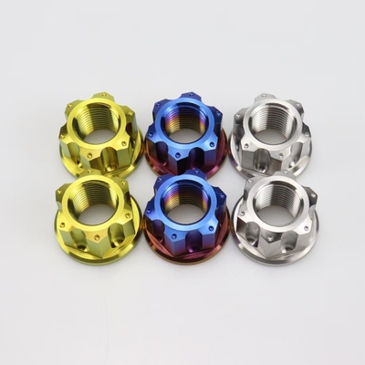 DIN6923 Titanium Hexagon Nut With Flange Industry And Automobile Motorcycle